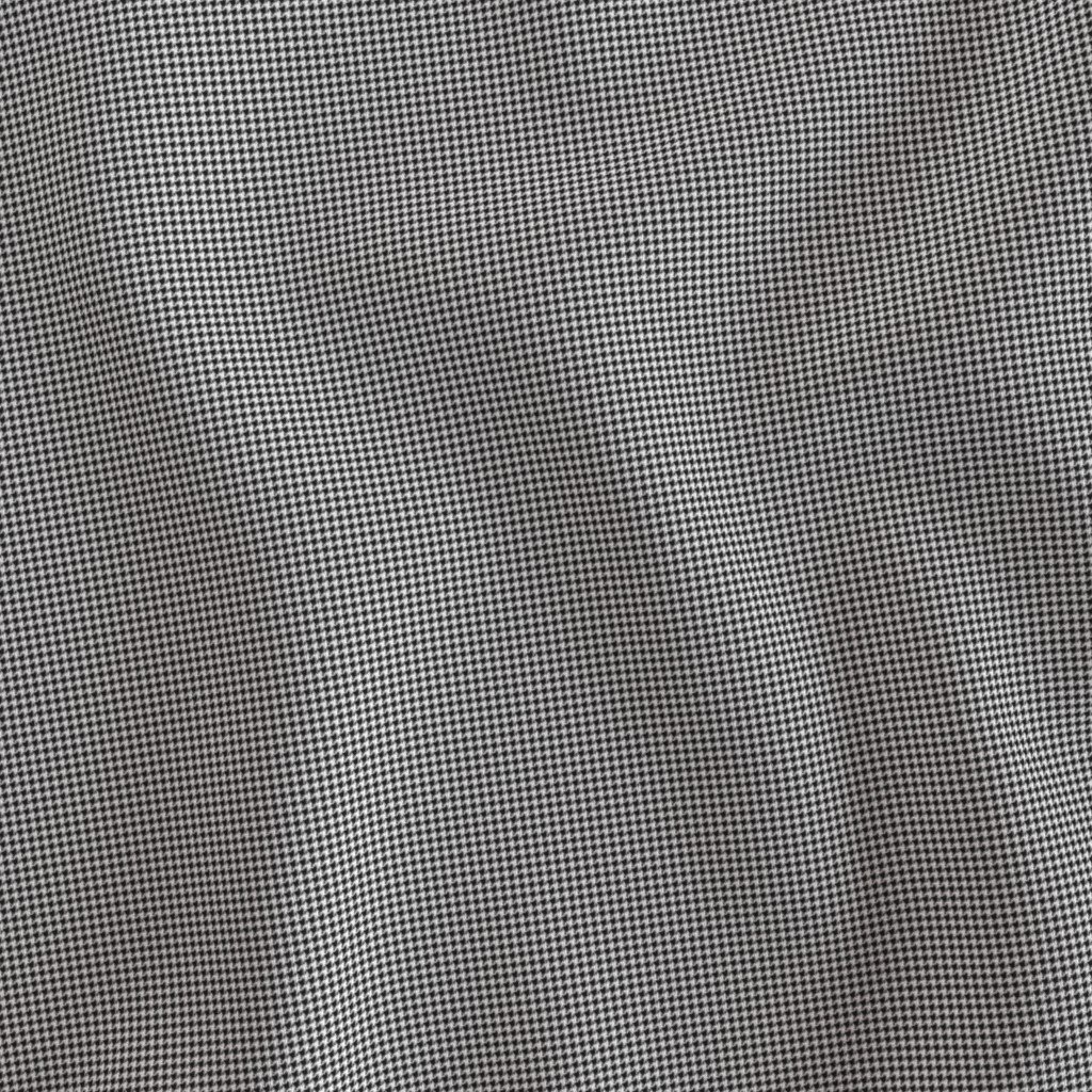 Micro Black and White Houndstooth One Sixth Doll Sized Check Fabric white and black fabric