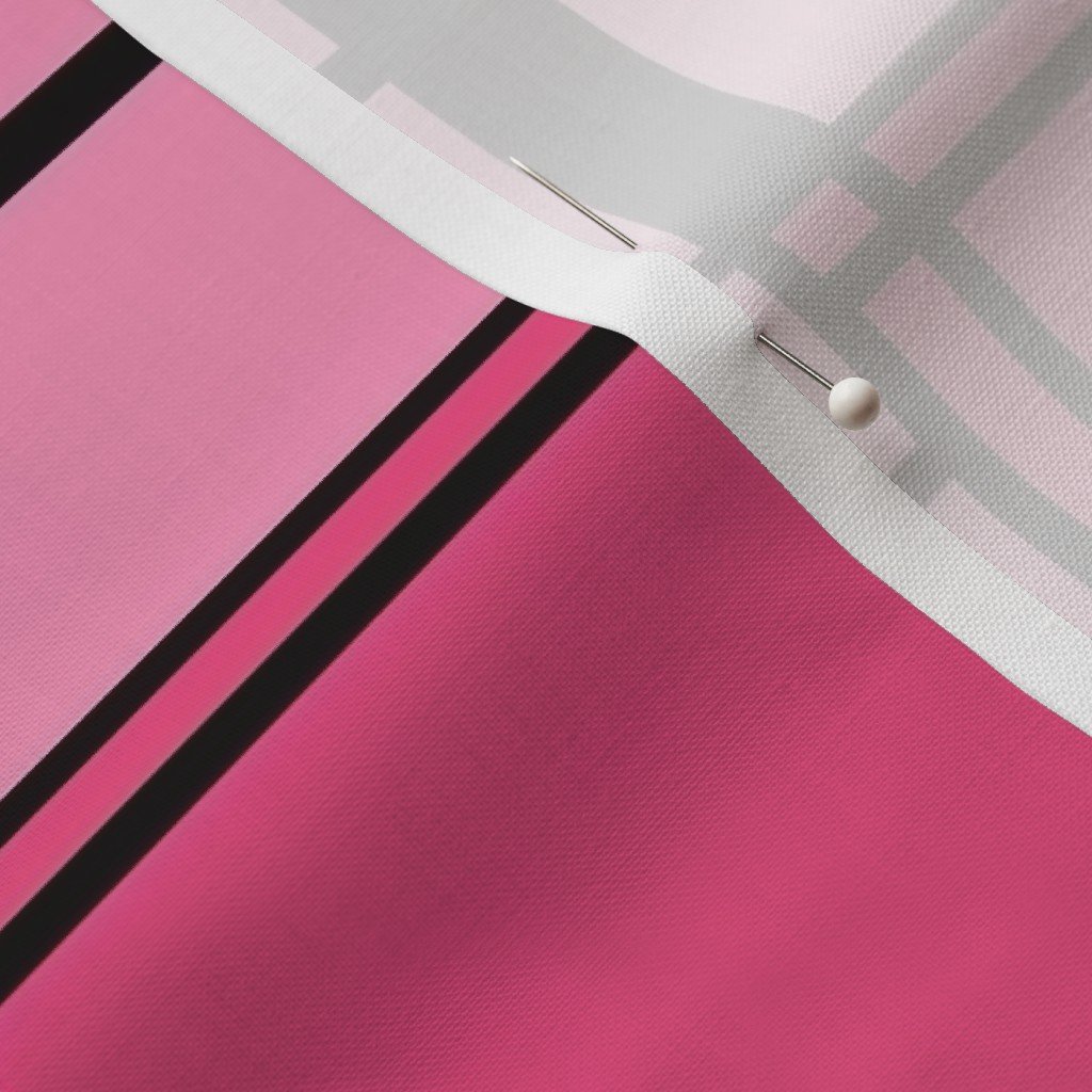 De Stijl Geometric Color Pattern in Pink Fabric de stijl fabric