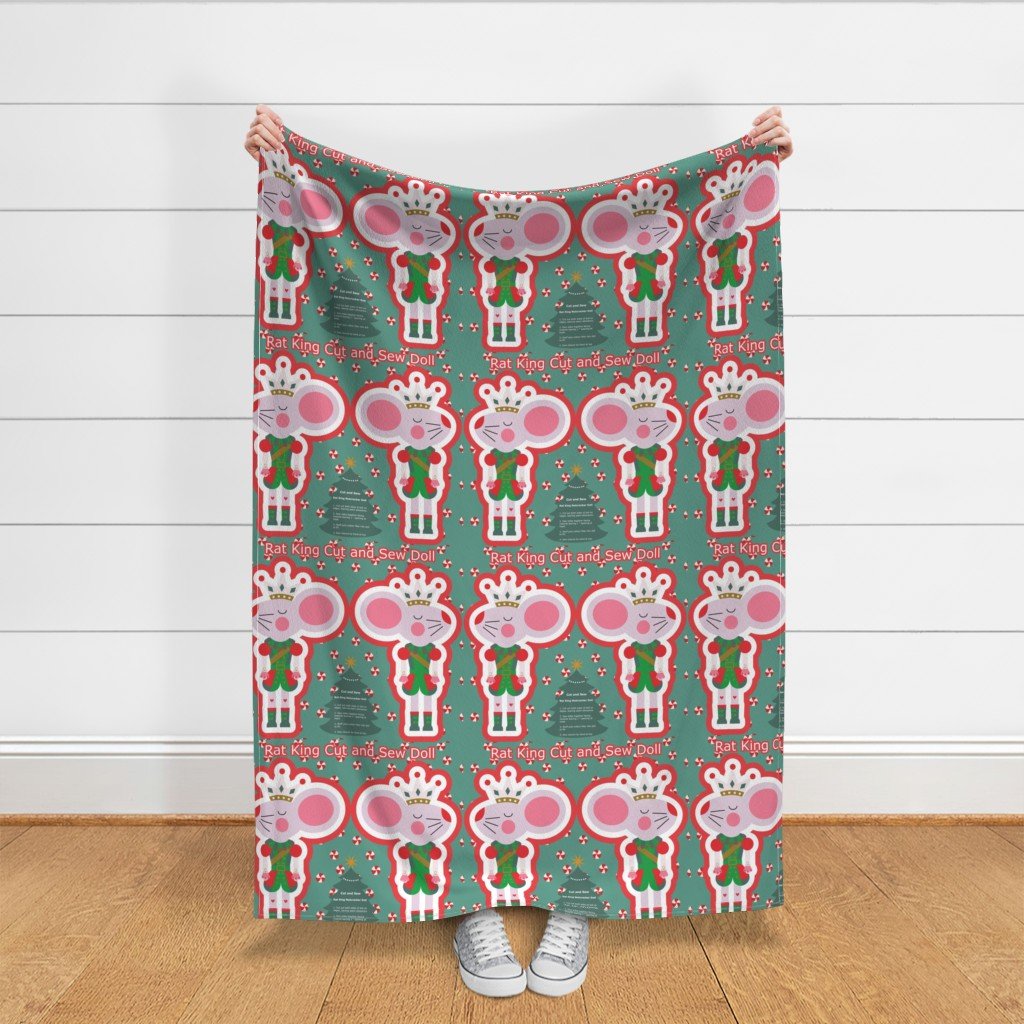 Rat King Cut and Sew Nutcracker Doll Cut and Sew Holiday Project Fabric christmas ornament fabric