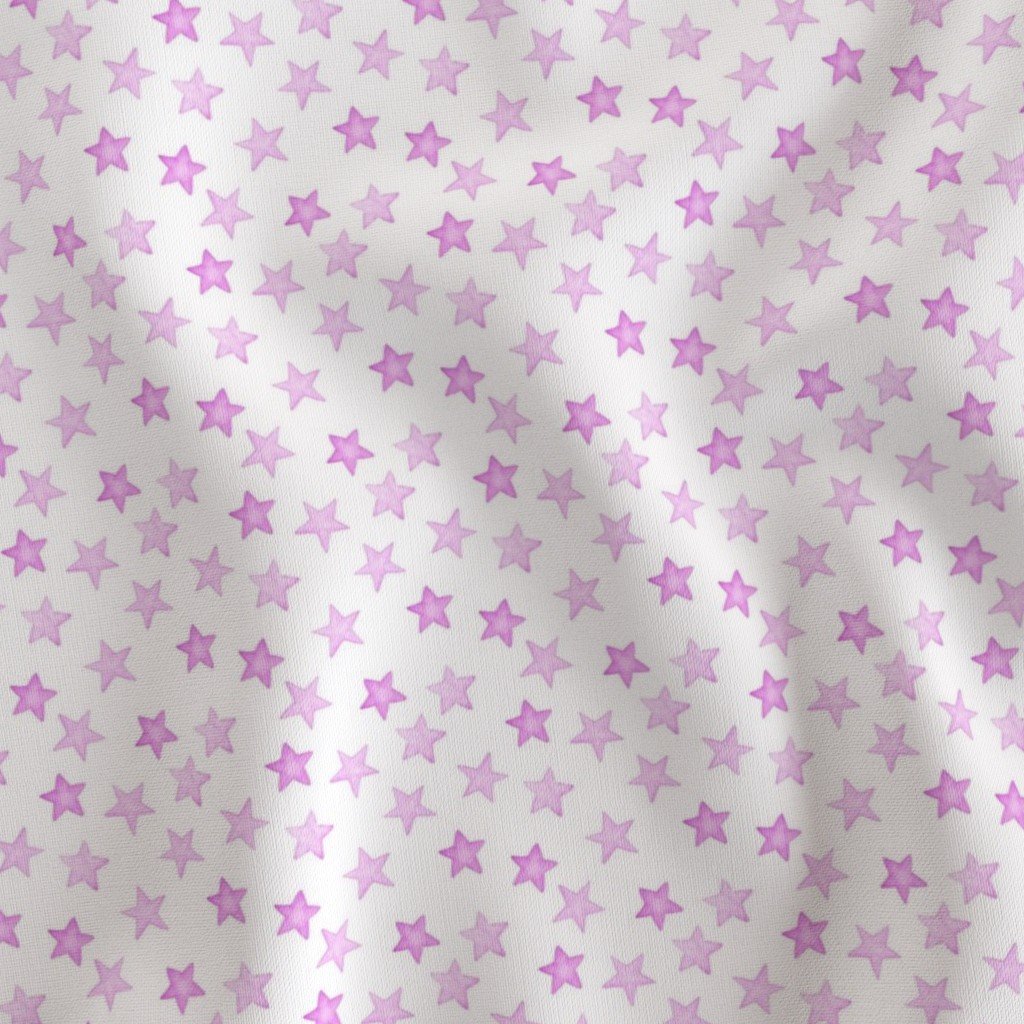 Small Faded Pink Christmas Stars on White Fabric faded pink fabric