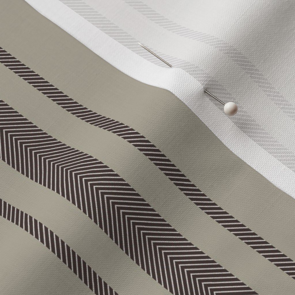 Chocolate on Beige French Provincial Mattress Ticking Fabric french provincial fabric