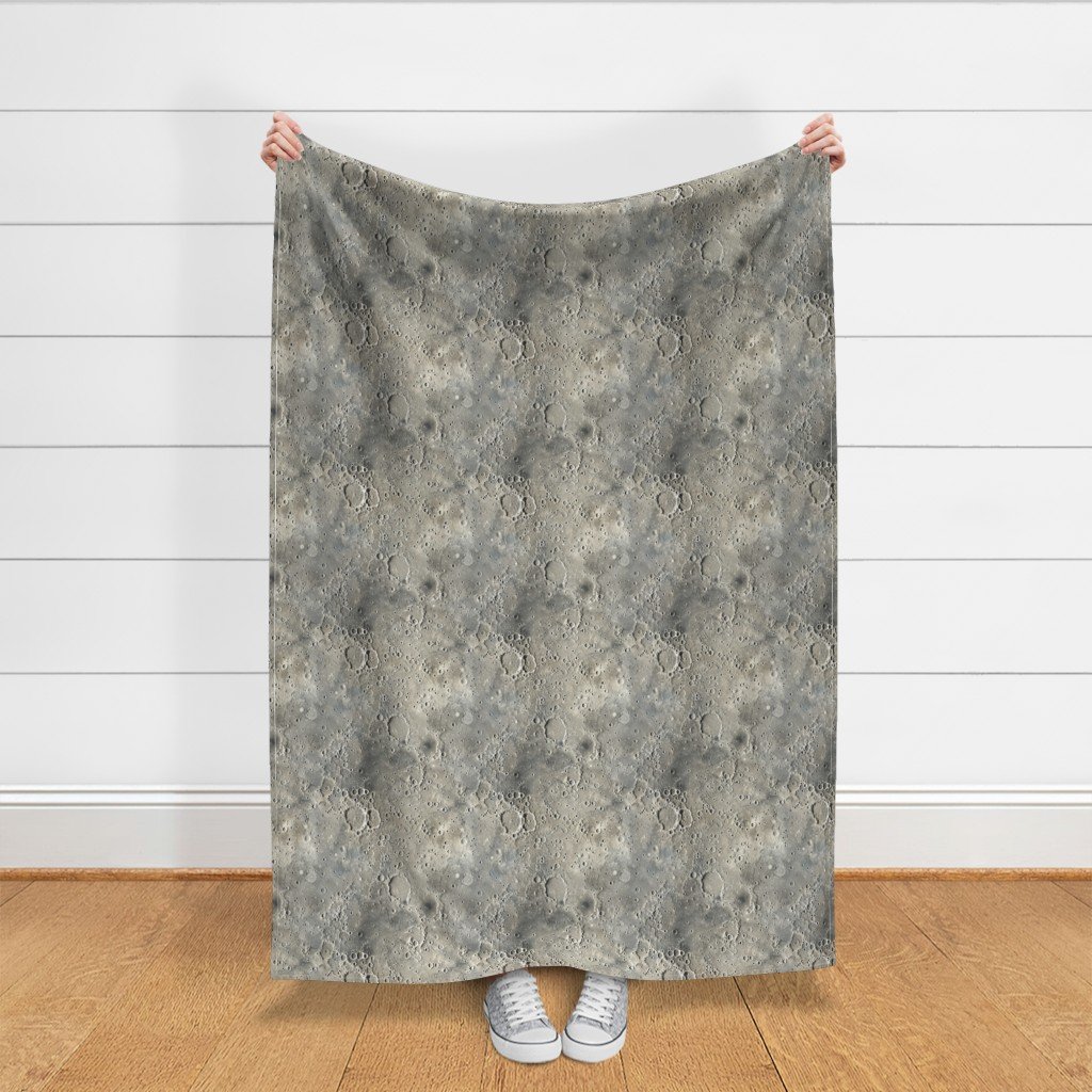 Natural Grey Pocked Surface of the Moon Fabric grey side fabric