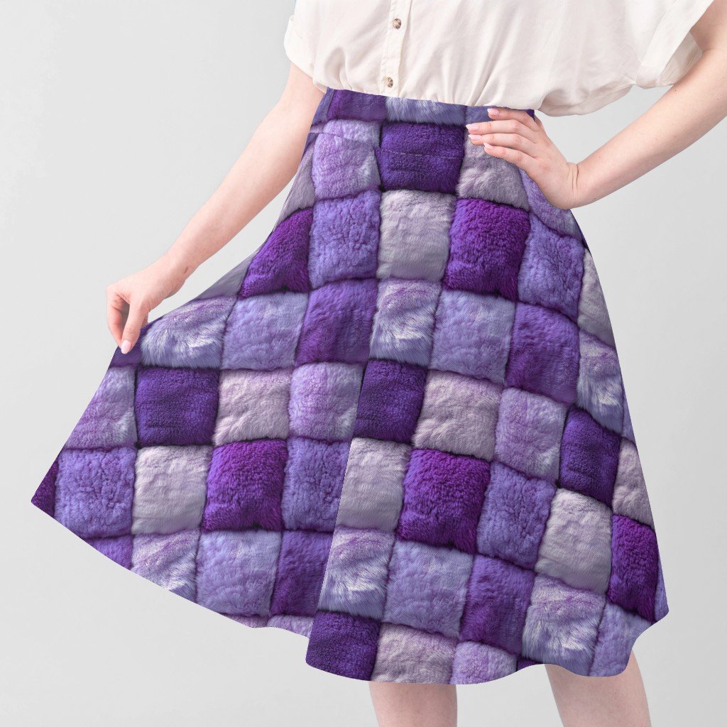 Large Violet Faux Fur Patchwork Fabric - Luxurious Plush Texture Fabric fabric fabric