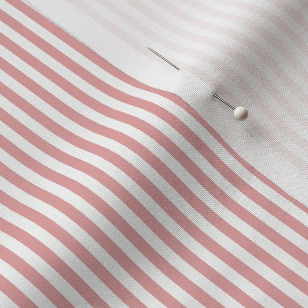 Dusty Rose Pinstripe in an English Country Garden Interior Collection Interior Collection pink stripes fabric