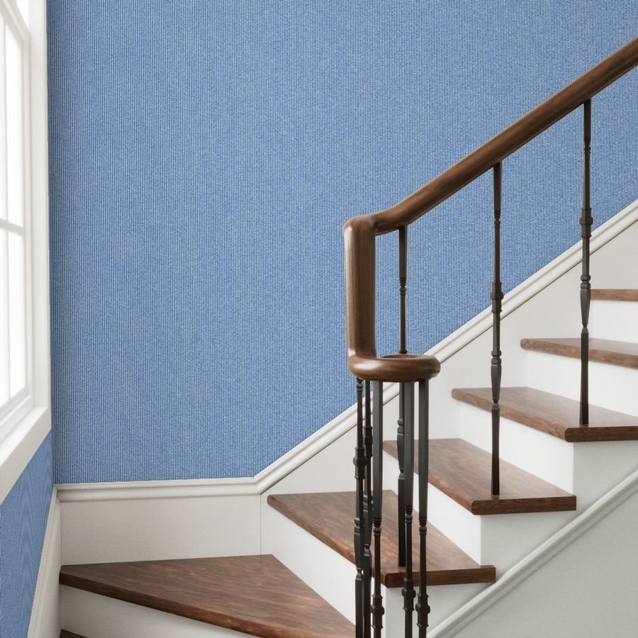 Sofa Nap Blue Pinstripe with White Pinstripes Dad Edit Wallpaper soft blue wallpaper