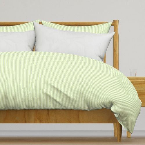 Grass Cuttings Green Pinstripe with White Pinstripes Dad Edit Home Styling Collection Home Decor Collection earthy duvet cover design