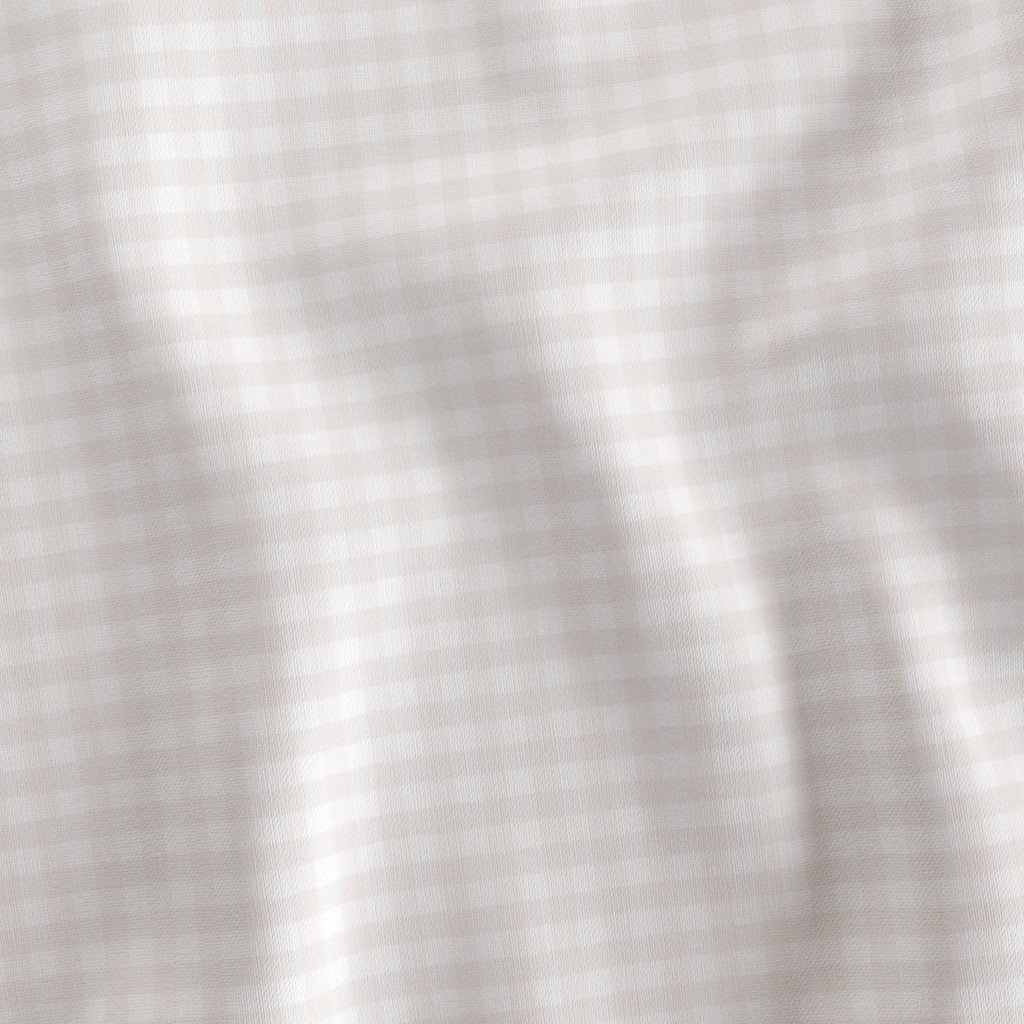 Soft Bone White Gentle Light Neutral Gingham Check Plaid Pattern Fabric checkered fabric