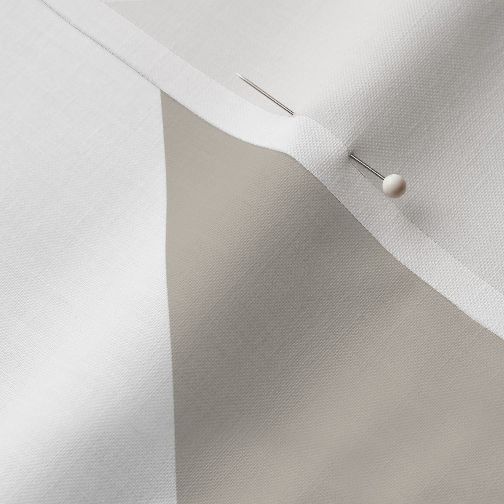 Bold Greige and White Oversized Geometric Triangle Wallpaper Fabric bold fabric