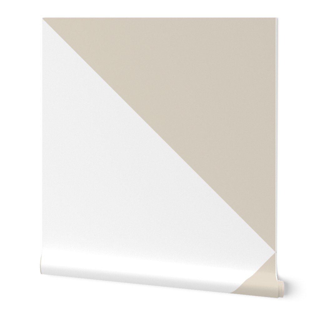 Bold Chalk Sand and White Oversized Geometric Diamond Wallpaper lifestyle view