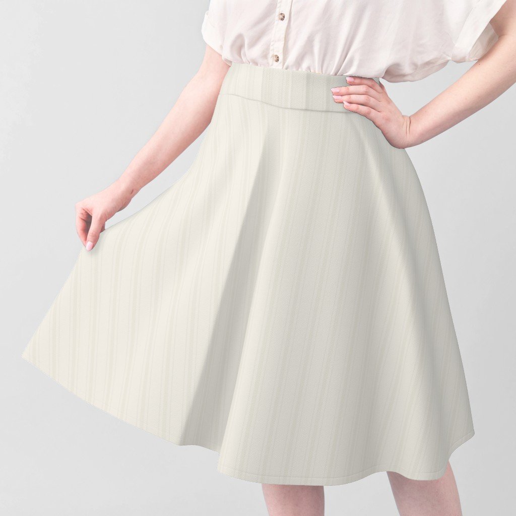 Tonal Soft Cream Tailored Ticking Stripe Cottage Farmhouse Small Scal Fabric small scale fabric