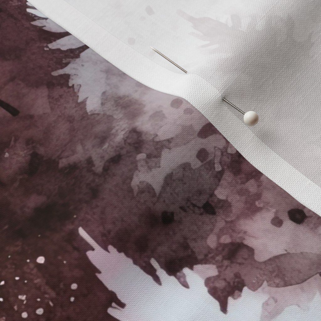 Small Endless Winter Tree Dreamscape Trees in Dusty Rose Misty Forest F Fabric botanical fabric