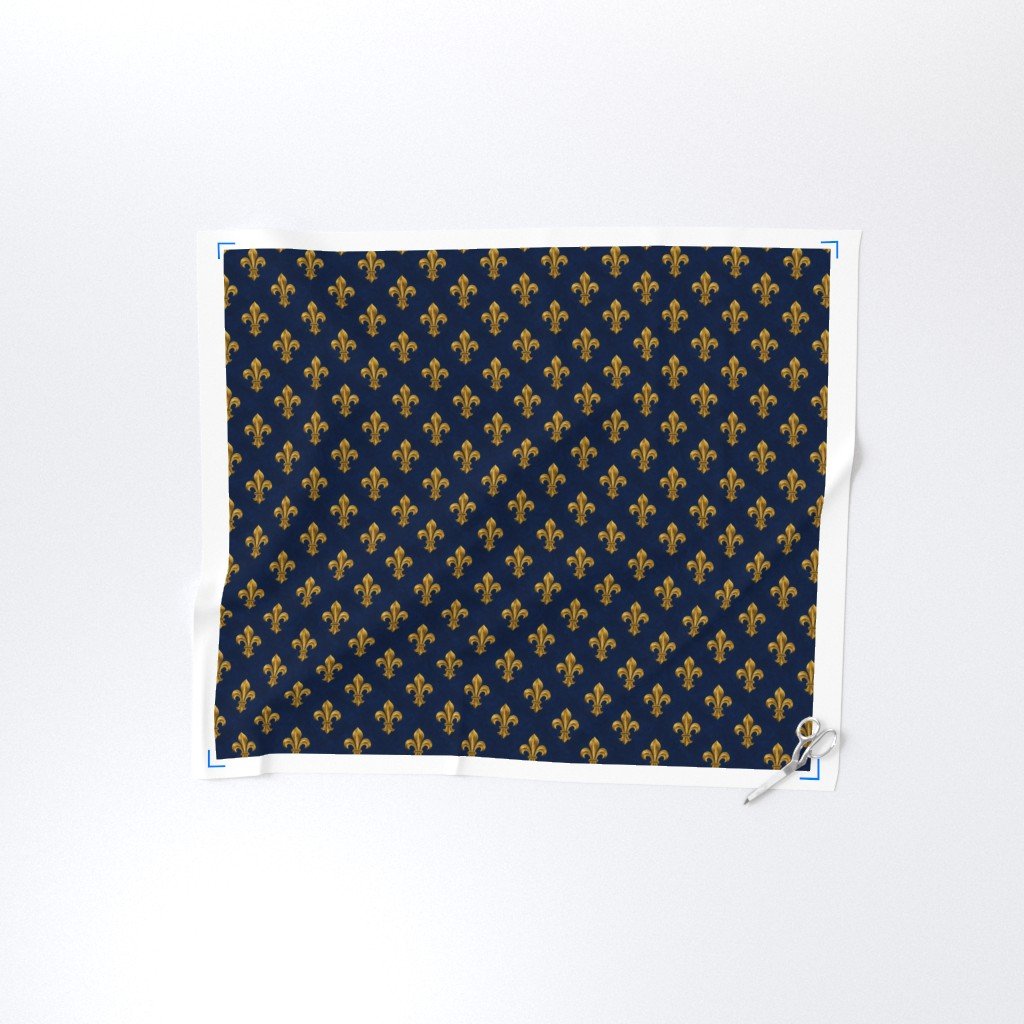 Elegant French royal fleur de lis pattern inspired by Bourbon Fabric gold pattern fabric