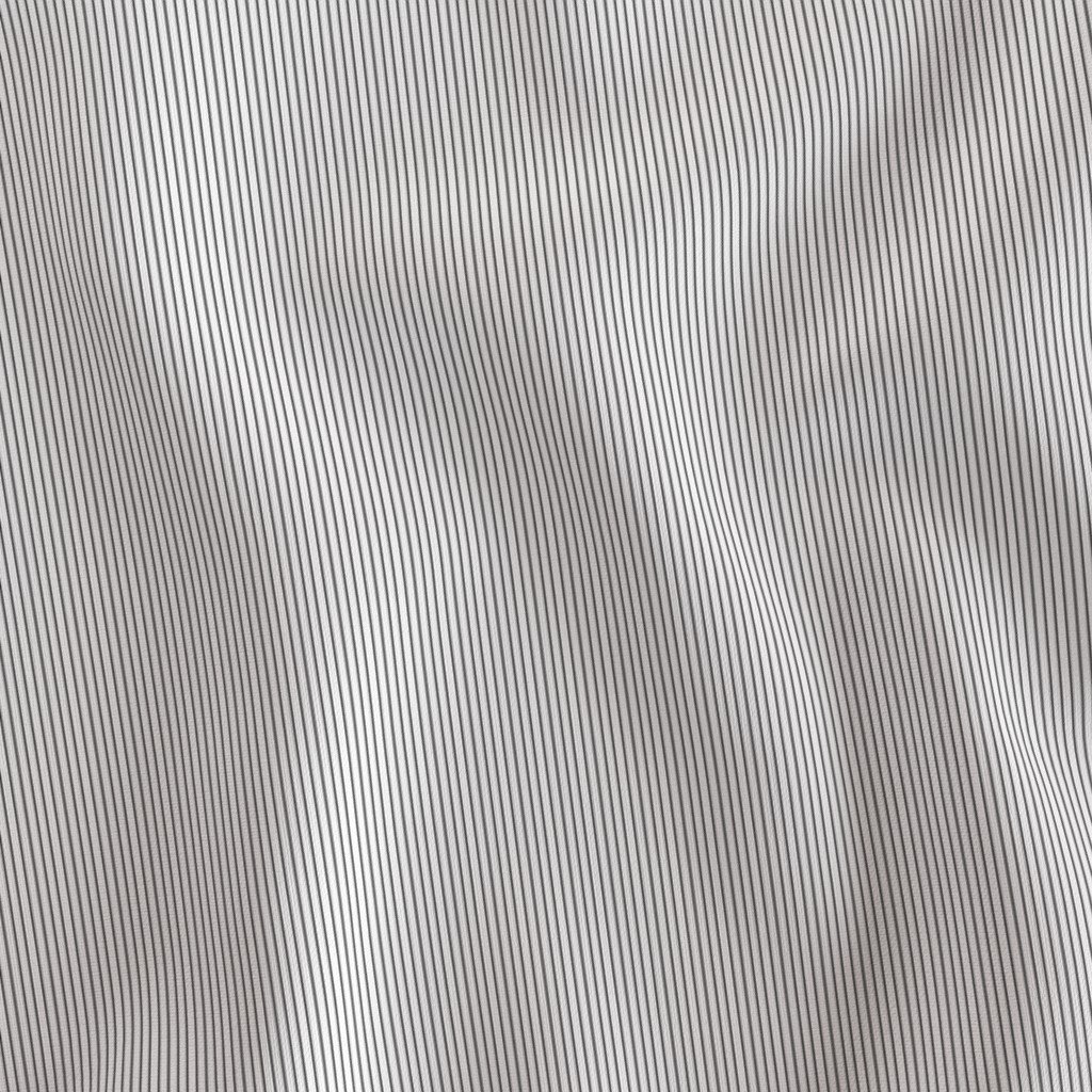 Classic Black Pinstripe on White Office Stripe Pattern Fabric wall street fabric