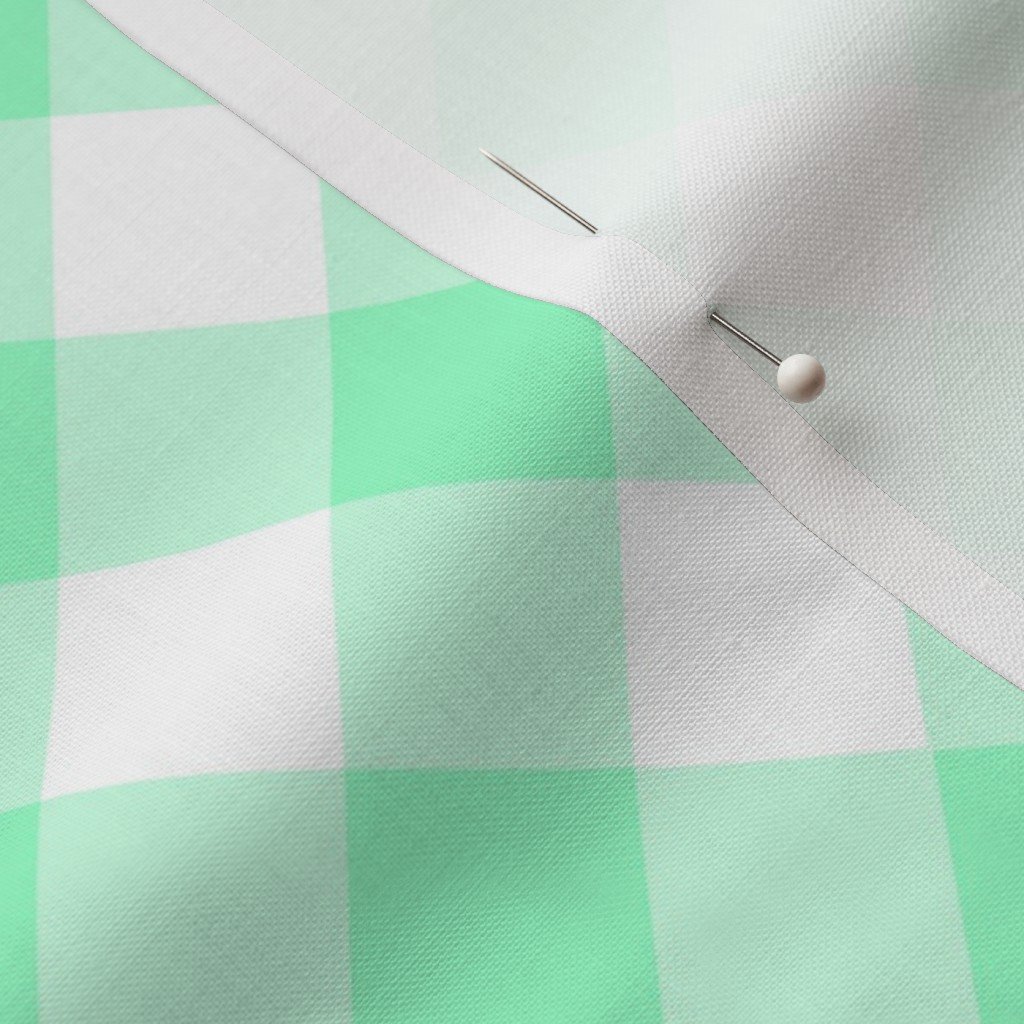 Mint Green Gingham Check Plaid Fabric cottagecore fabric