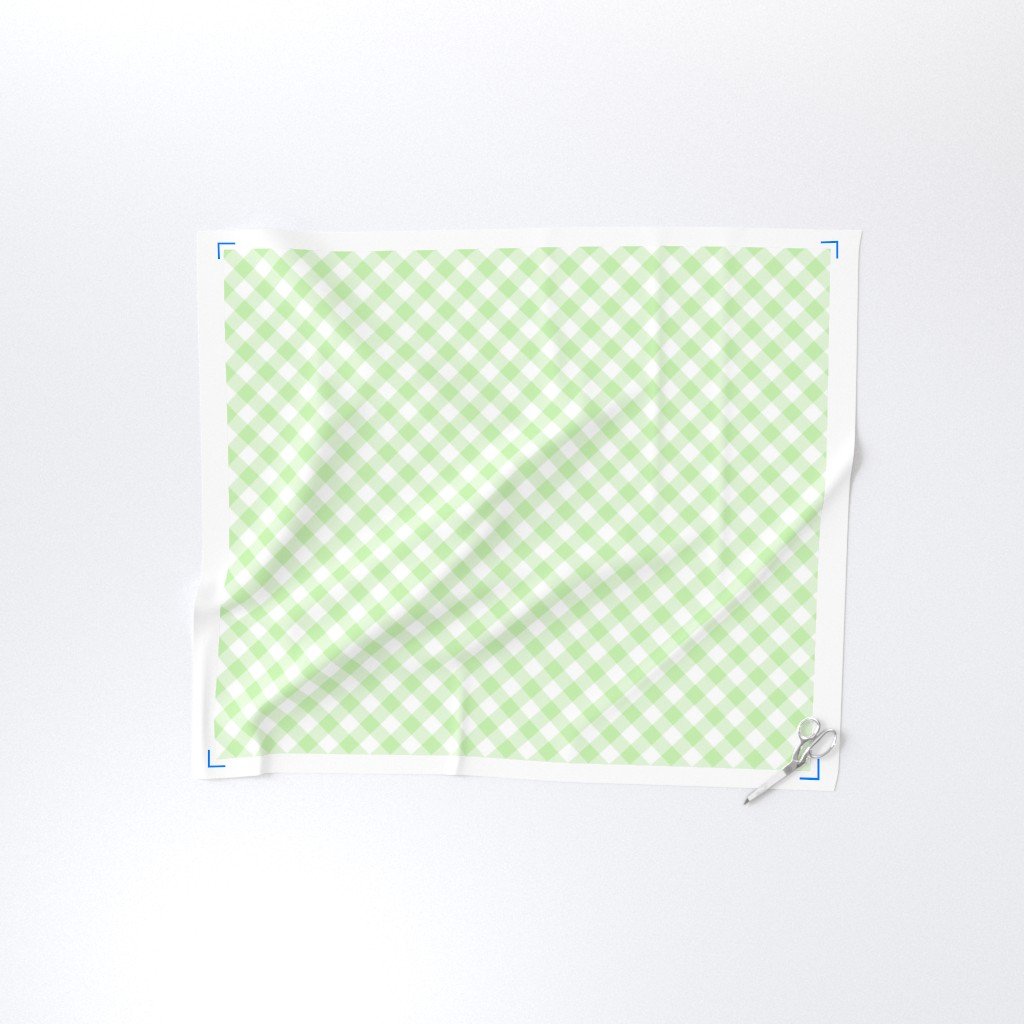 Seafoam Green Gingham Check Plaid Fabric farmhouse fabric