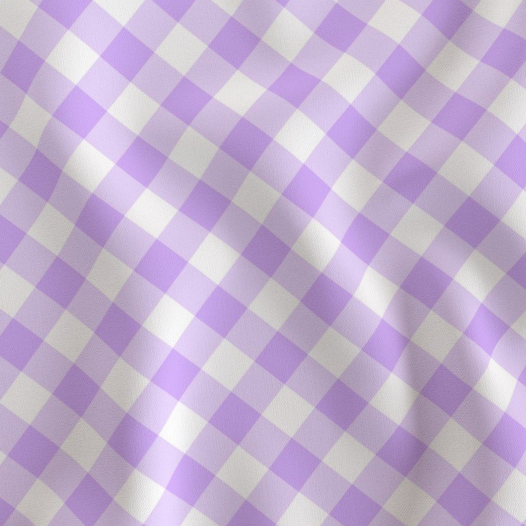 Lavender Purple Gingham Check Plaid Fabric farmhouse fabric