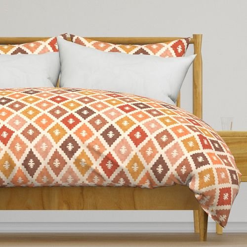 Large Sun Bleached Vintage Diamond Textile Interior Collection Home Decor Collection bohemian duvet cover design