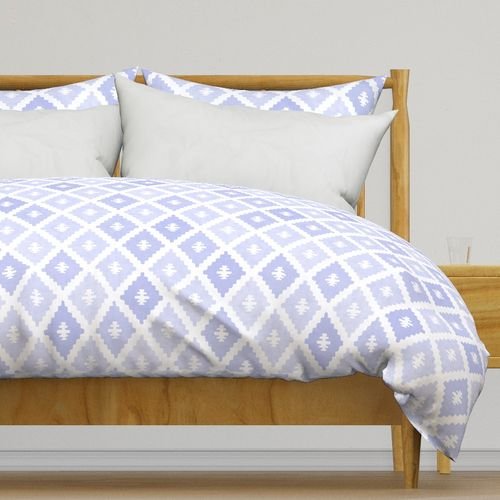 Large Sun Faded Mediterranean Diamond Pattern in Lavender Mist Blue Decor Collection Home Decor Collection pastel lavender duvet cover design