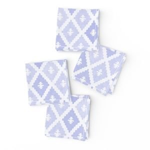 Small Sun Faded Mediterranean Diamond Pattern in Lavender Mist Blue Home Decor Collection Home Decor Collection pastel sky napkins design