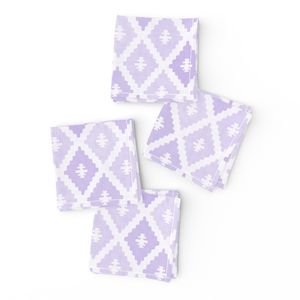 Small Sun Faded Mediterranean Diamond Pattern in Soft Orchid Lavender Decor Collection Interior Collection pale lavender napkins design