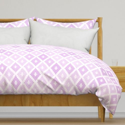 Large Sun Faded Mediterranean Diamond Pattern in Petal Orchid Pink Design Collection Design Collection pastel pink duvet cover design
