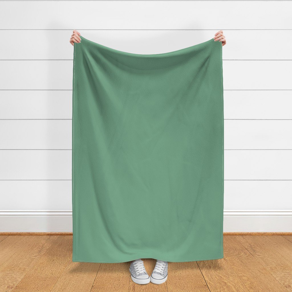Modern Fresh Sage Green Solid Color 78A98C Fabric modern green fabric