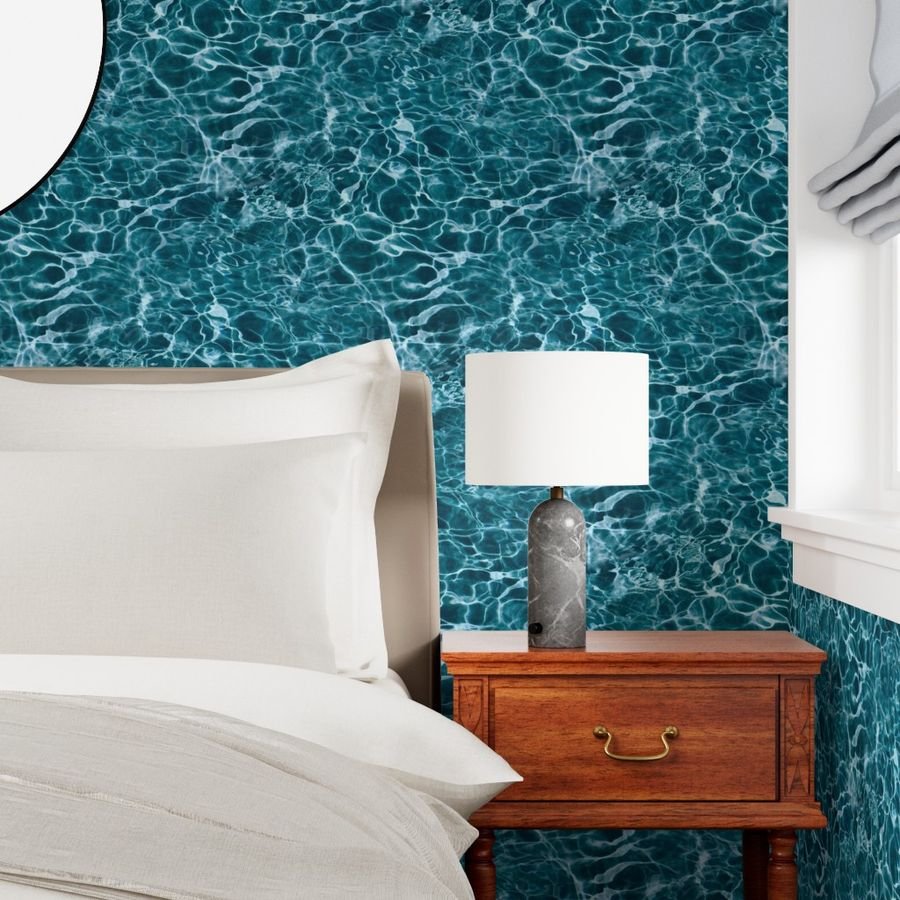 Hvar Adriatic Blue Water Ripples Wallpaper deep blue wallpaper