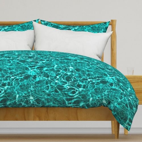 Curacao Playa Kenepa Electric Aqua Water Ripples Decor Collection Interior Collection cura ao duvet cover design