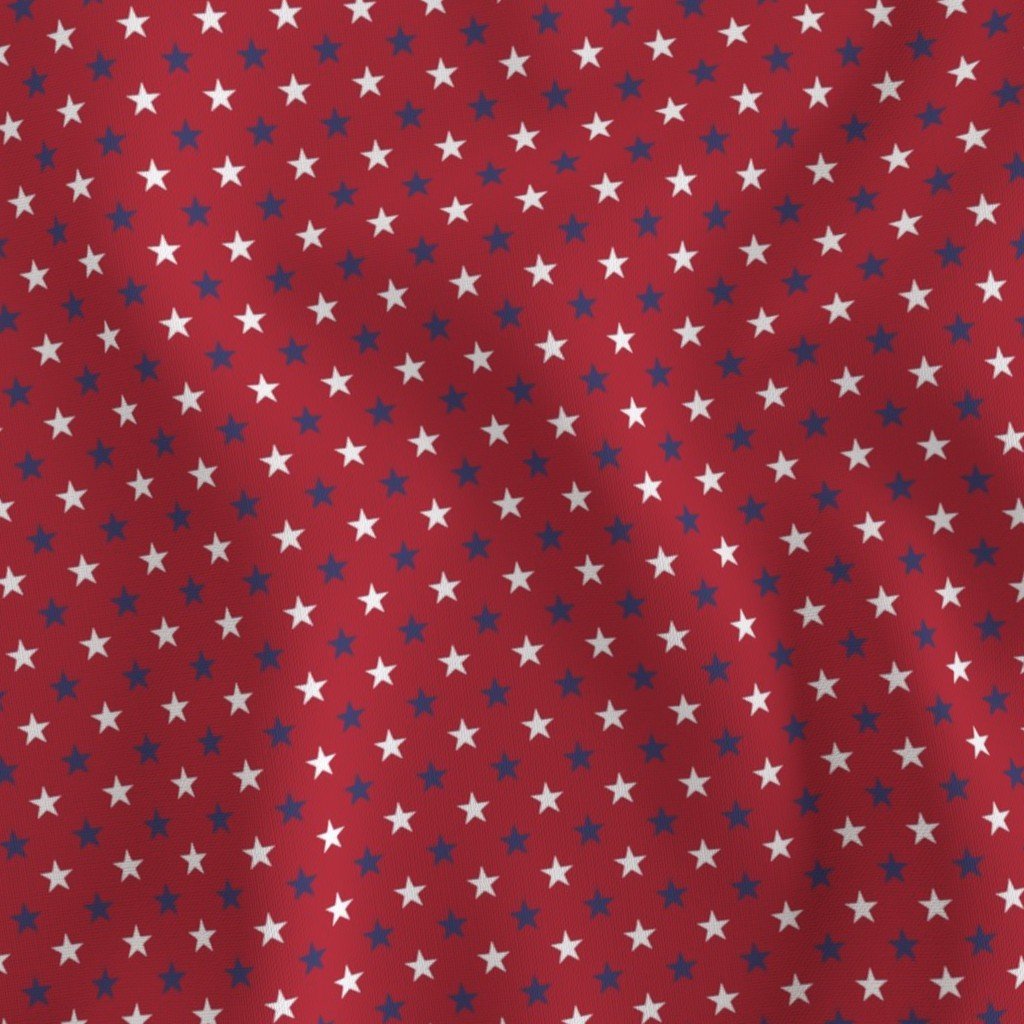 Flag Blue and White Stars on Red Fabric flag colors fabric