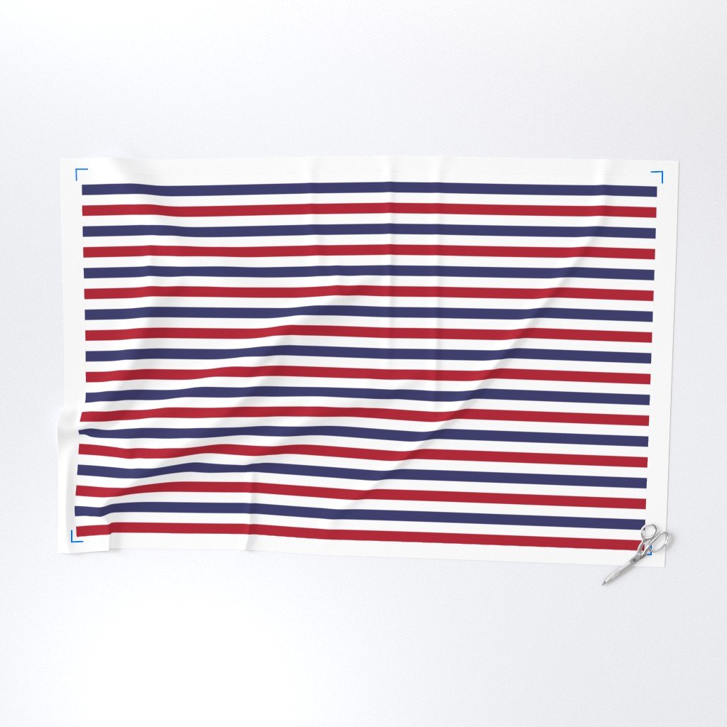 USA American Flag Red White and Blue Alternating Stripes Fabric fourth of july fabric