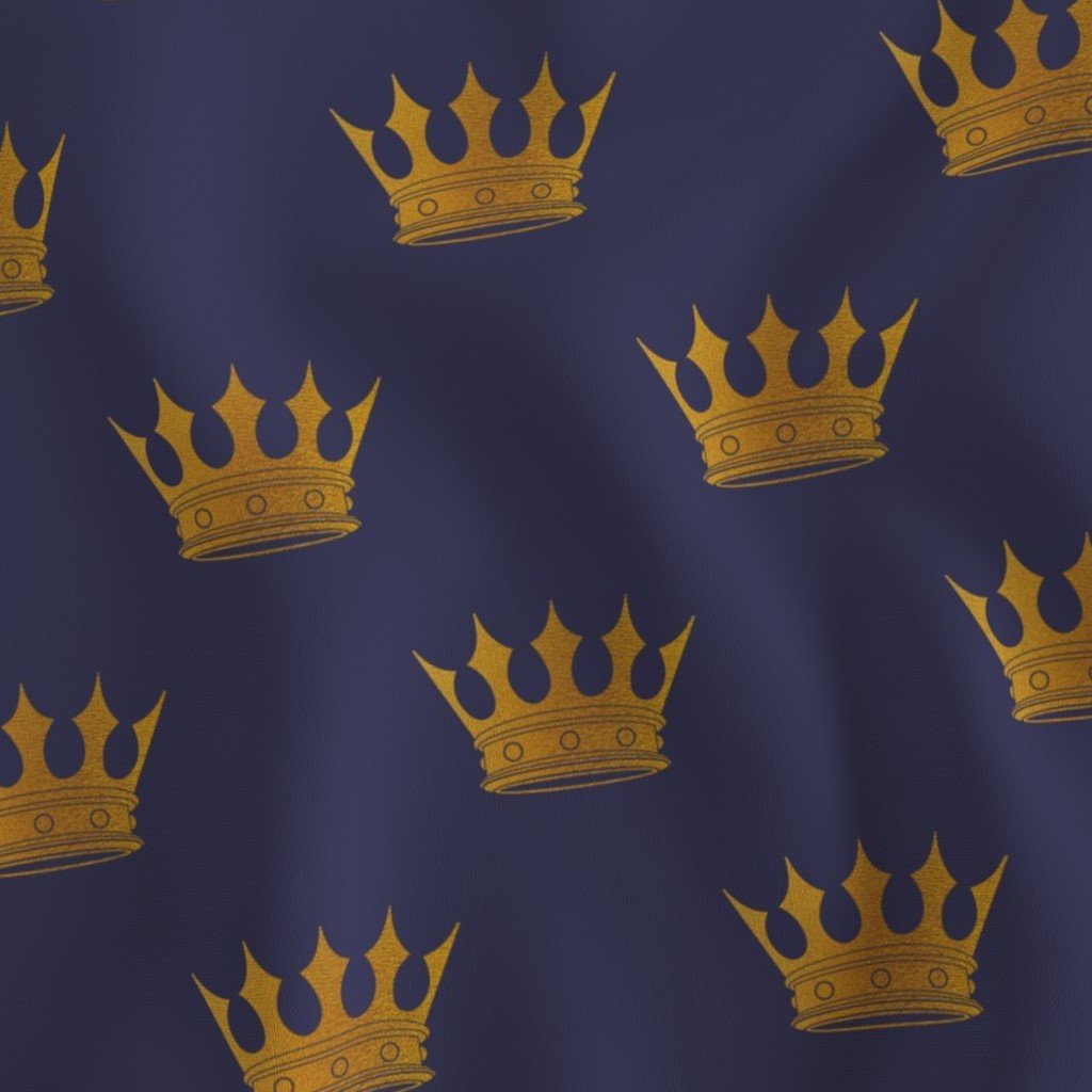 Royal Blue Gold Crowns Fabric crowns royal crowns fabric