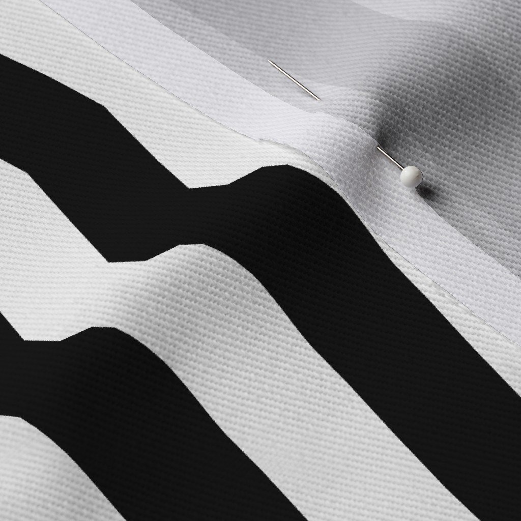 Black and White 3/4 inch Vertical Deck Chair Stripes Fabric black and white fabric