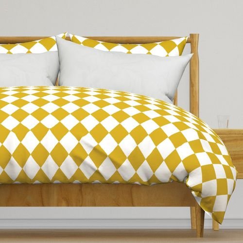 Antique Moss Yellow Modern Diamond Pattern Design Collection Design Collection antique moss print duvet cover design