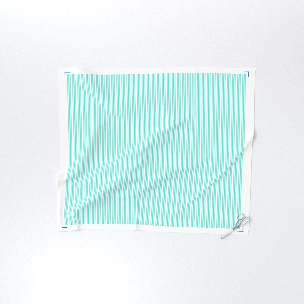 Trendy Large Aqua Gift Box Pastel Aqua French Mattress Ticking Double Fabric aqua pastel fabric