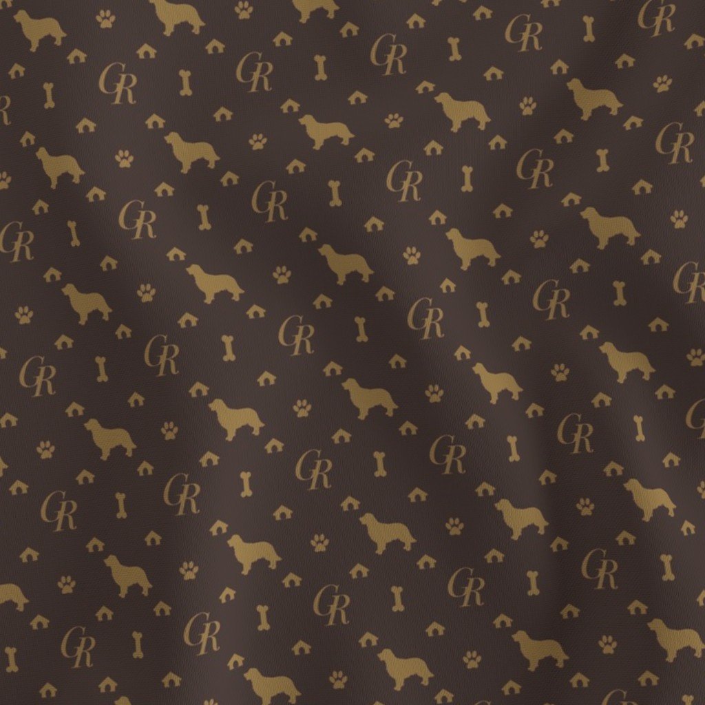 Louis Golden Retrievers Luxury Dog Pattern Fabric dog print fabric