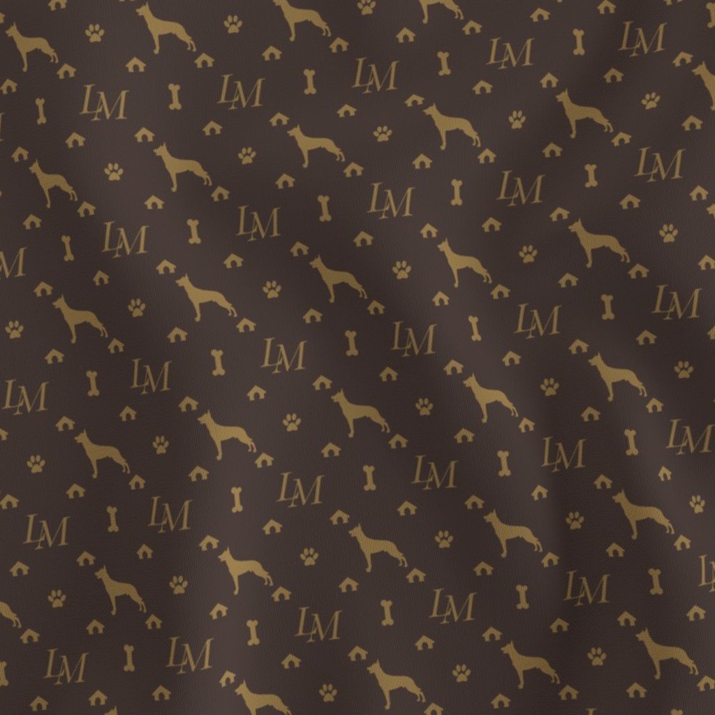 Louis Malinois Luxury Dog Pattern Fabric louis dog fabric