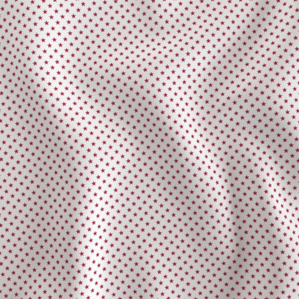 Small USA Flag Red Stars on White Fabric red and white stars fabric