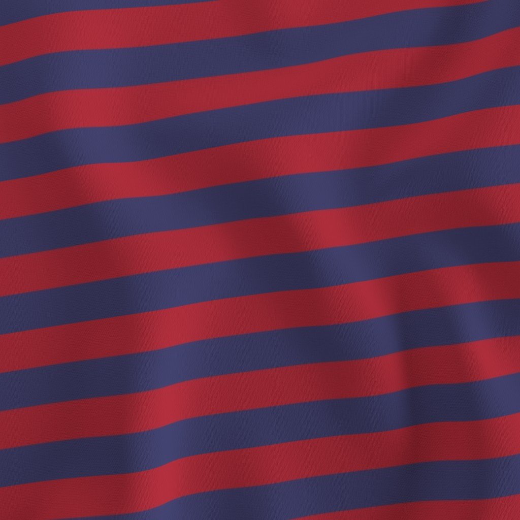 Red and Blue USA American Flag Horizontal Stripes Fabric horizontal stripes fabric