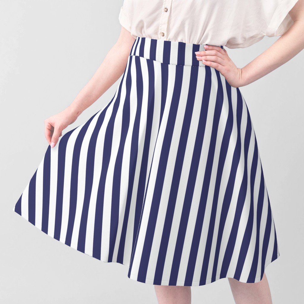 USA Vertical Flag Blue and White Stripes Fabric vertical stripes fabric