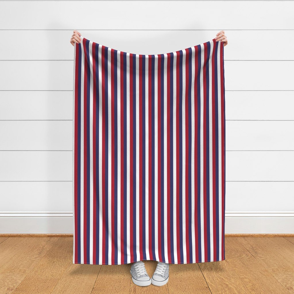 USA Vertical Flag Red White and Blue Stripes Fabric usa stripes fabric