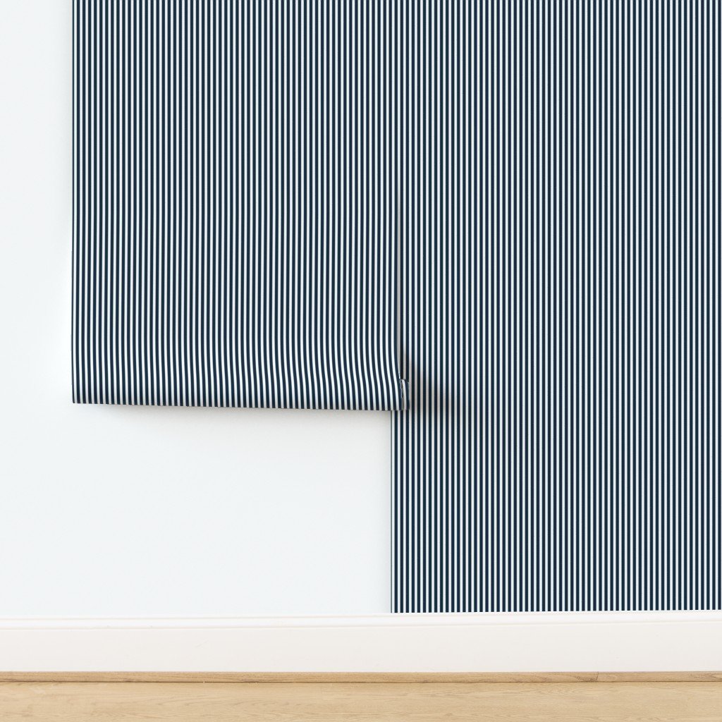 Navy and White Sailor Stripes Wallpaper design