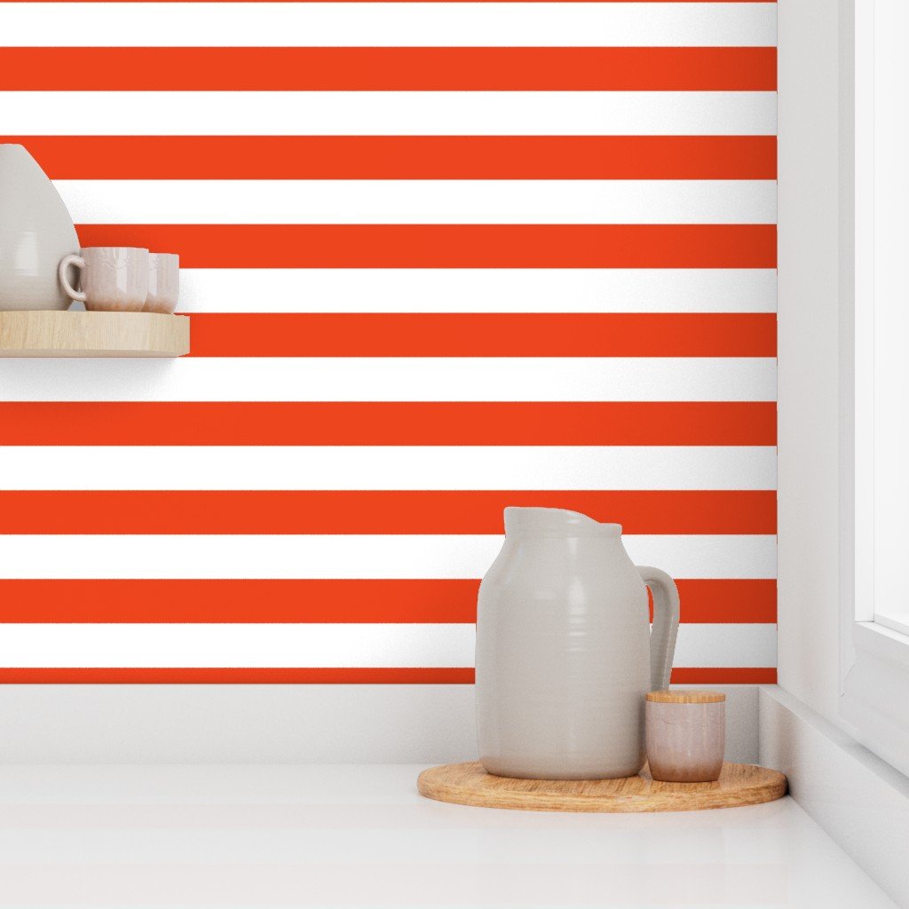 Citrus Orange Horizontal Tent Stripes Florida Colors of the Sunshine Wallpaper florida citrus wallpaper