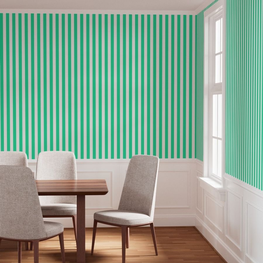 SeaMint Vertical Tent Stripes Florida Colors of the Sunshine State Wallpaper seamint stripes wallpaper