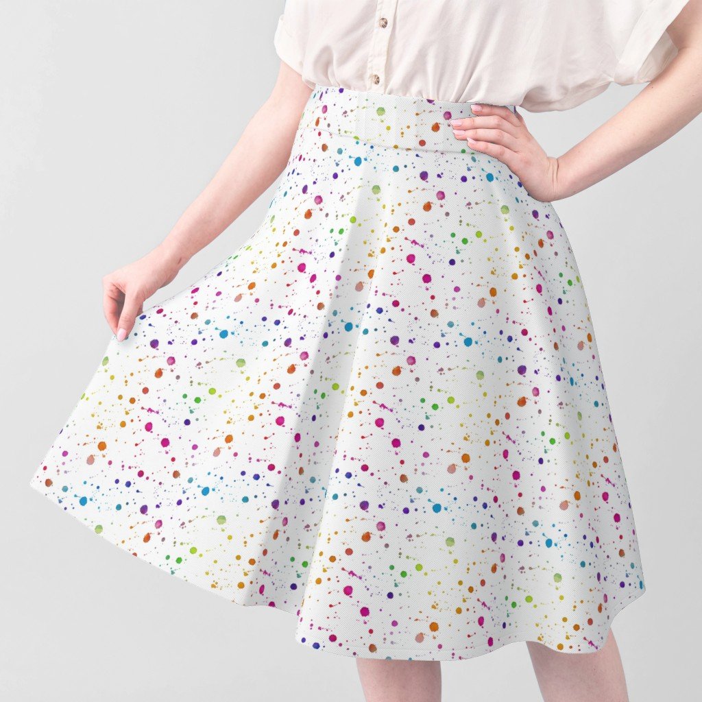 Rainbow Bright Pastel Watercolor Drops Splatters and Dribbles Fabric pastel splatters fabric