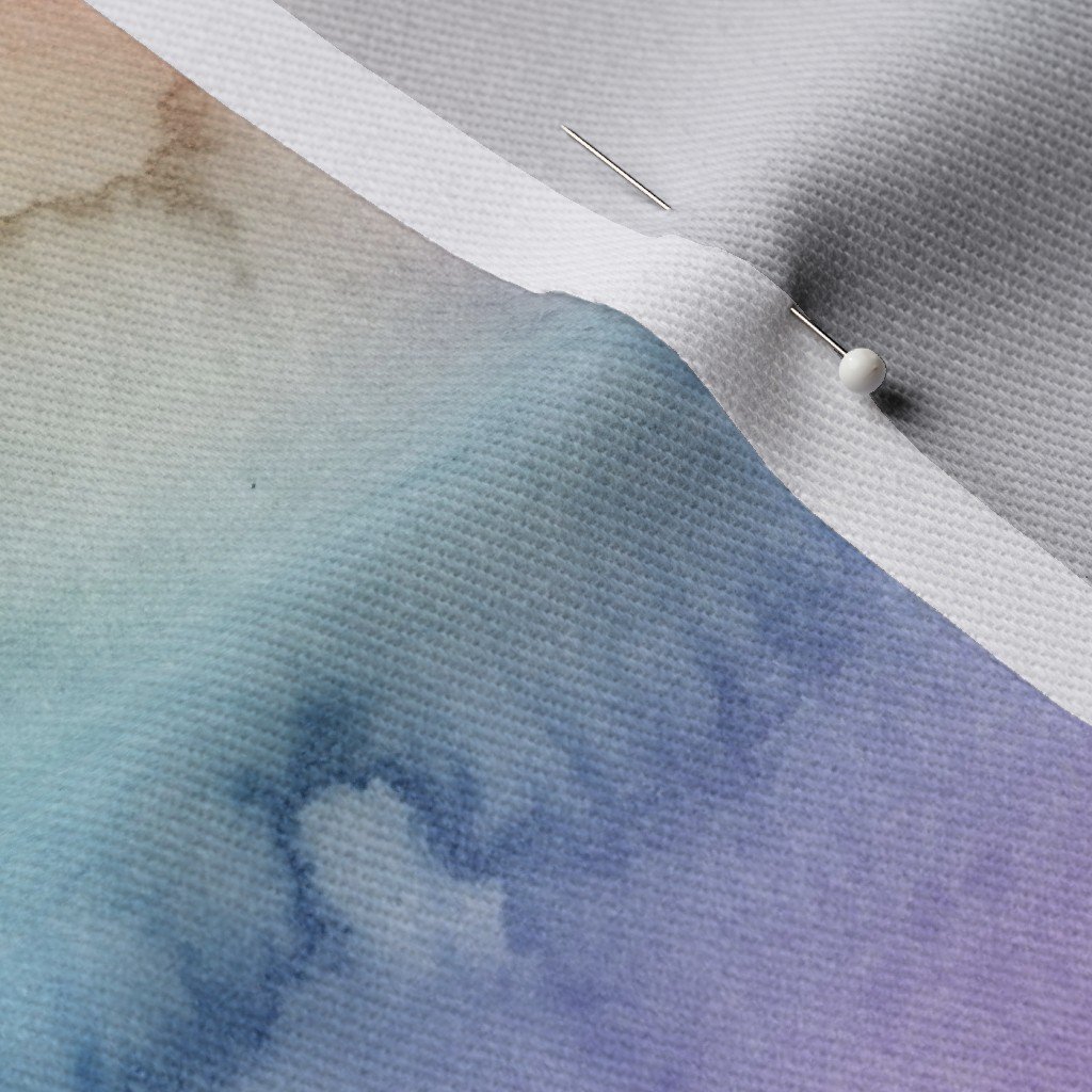 Bright Yellow Green Blue Pink Pastel Rainbow Watercolor Ombre Shades Fabric dribbles fabric