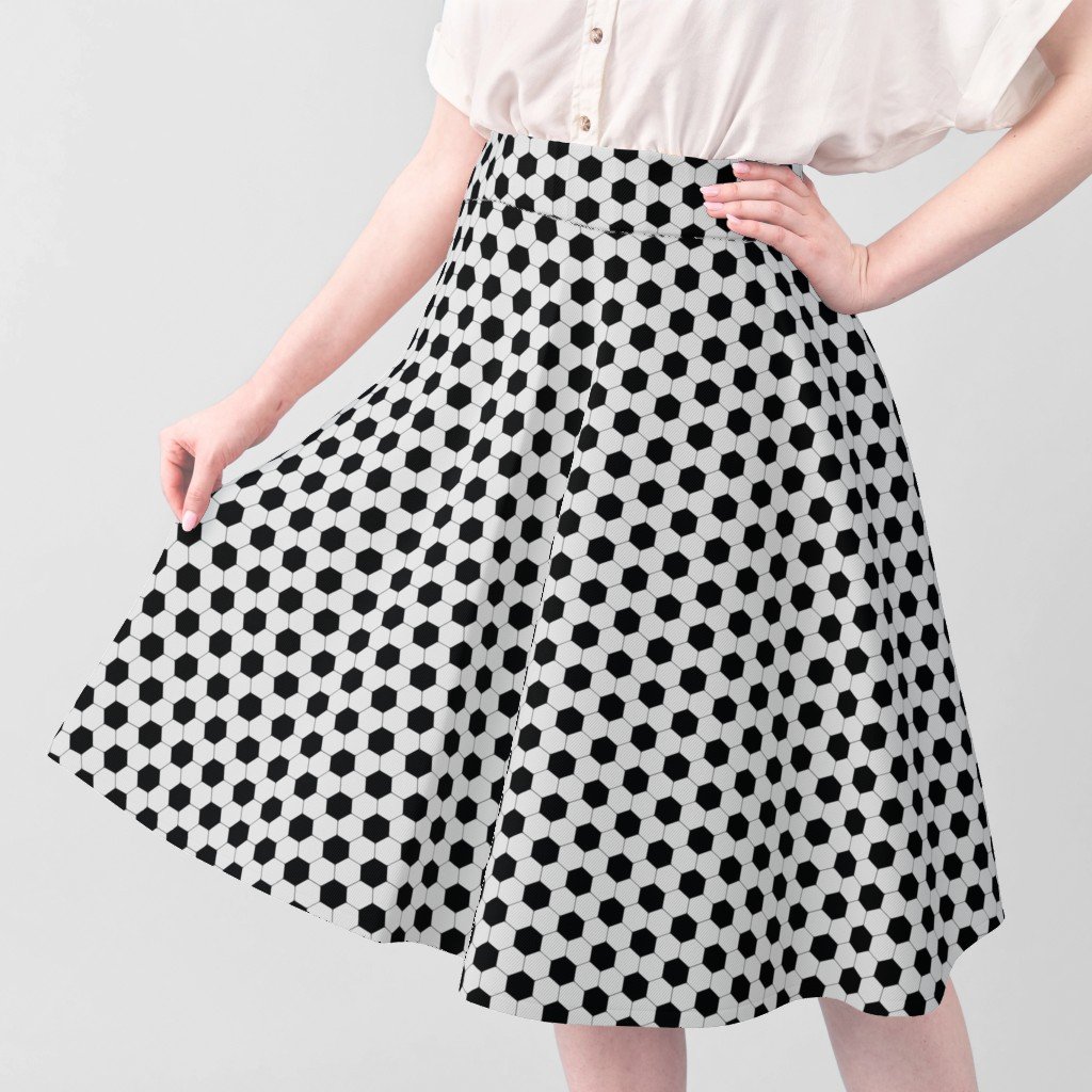 Mini Classic Soccer Football Hexagonal Black and White Seamless Print Fabric hexagon pattern fabric