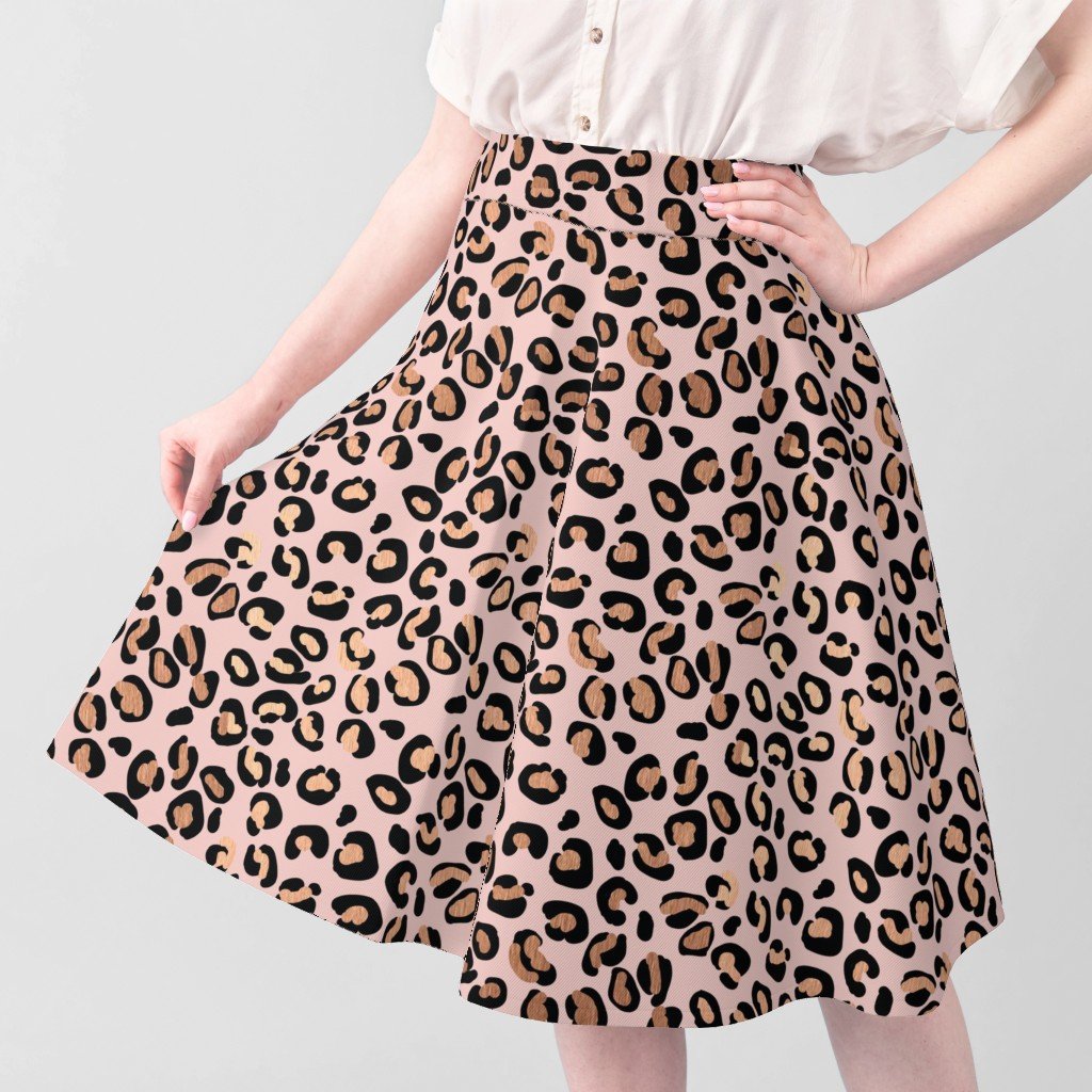 Leopard Rose Gold Shiny Spots on Pink Fabric pink solid fabric