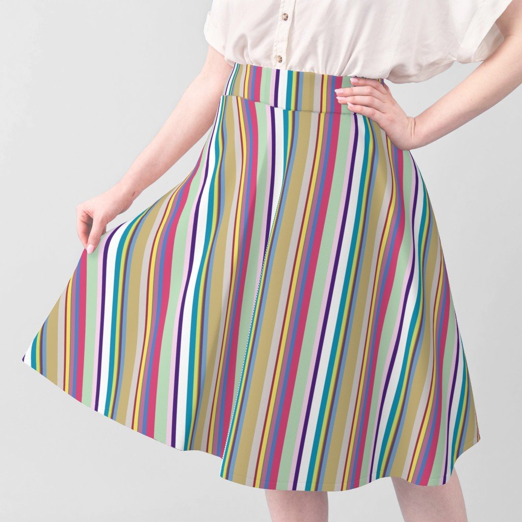 Multicolore Louis Frenchie Coordinate Candy Stripes Print Fabric luxury dog print fabric