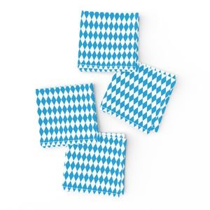 Oktoberfest Bavarian Blue and White Mini 1 inch Diagonal Diamond Pattern Home Styling Collection Home Styling Collection blue and white napkins design