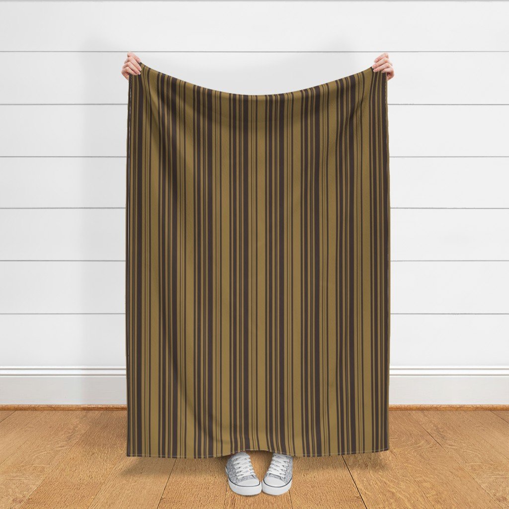 Louis Brown and Tan Dog Coordinate Vertical Stripes Print Fabric louis dog fabric